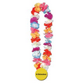 36" Silk 'N Petal Parti-Color Lei w/ Custom Digitally Printed 3" Paper Medallion